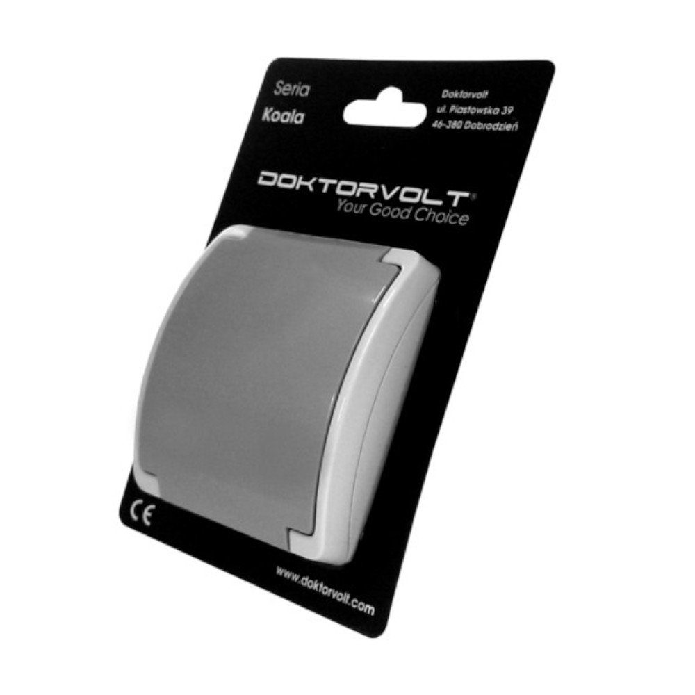 Doktorvolt Aufputz-Steckdose Aufputz Steckdose Schuko 230V IP44 mit Schutzklape Schukodose, mit Klappe