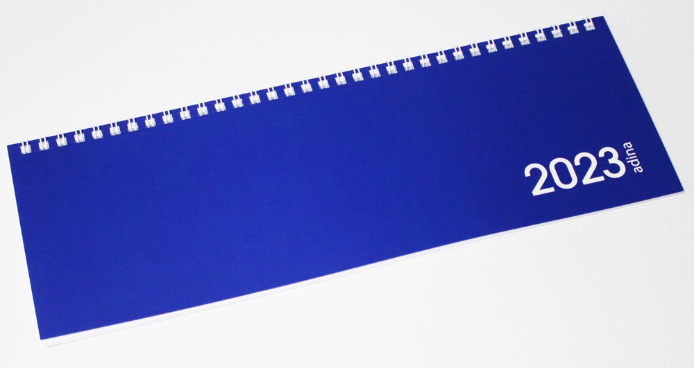 ADINA Tischkalender 2023 ADINA Tischquerkalender blau 1 Woche auf 2 Seiten  Kartondeckel