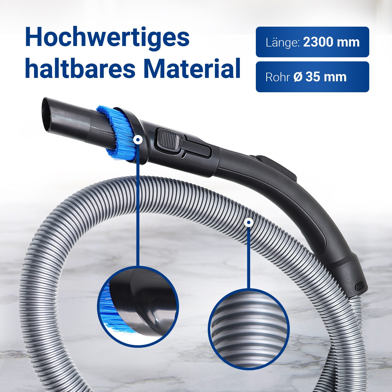 Philips Staubsaugerschlauch Schlauch mit Griff Philips CP0494 432200538251, für 35mm Rohr-Ø Staubsauger