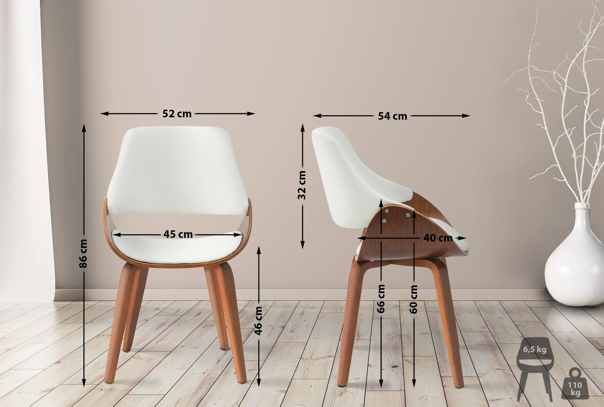 CLP Esszimmerstuhl Vangale, Polsterstuhl mit Lehne, Bugholz-Gestell günstig online kaufen