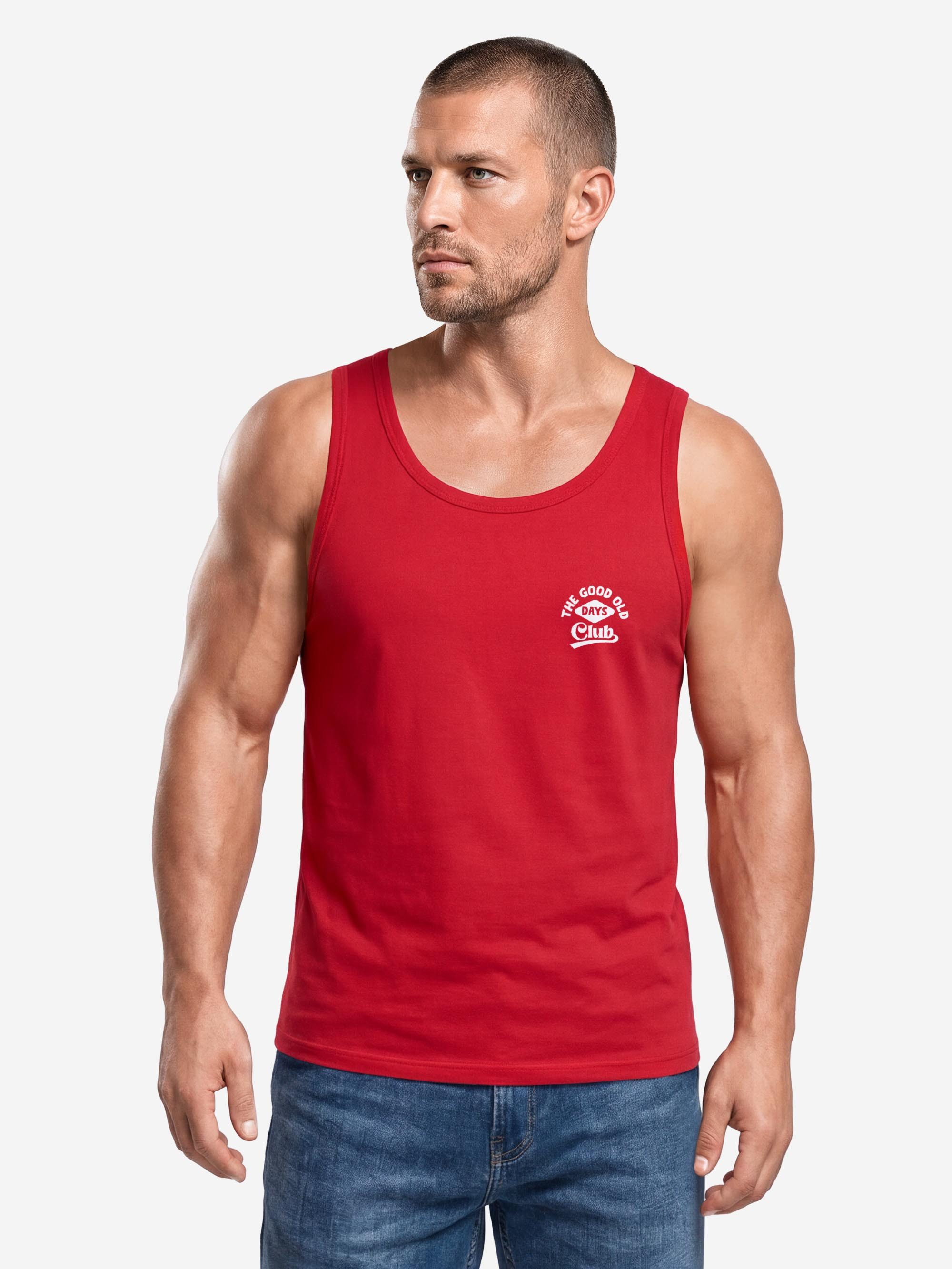 Neverless Tanktop Tanktop Herren mit Grafik-Print Rückendruck- Retro Design Good old mit Print