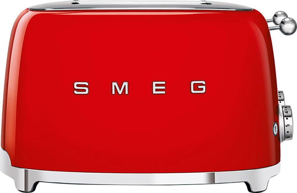 Smeg Toaster TSF03RDEU, 4 kurze Schlitze, 3000 W