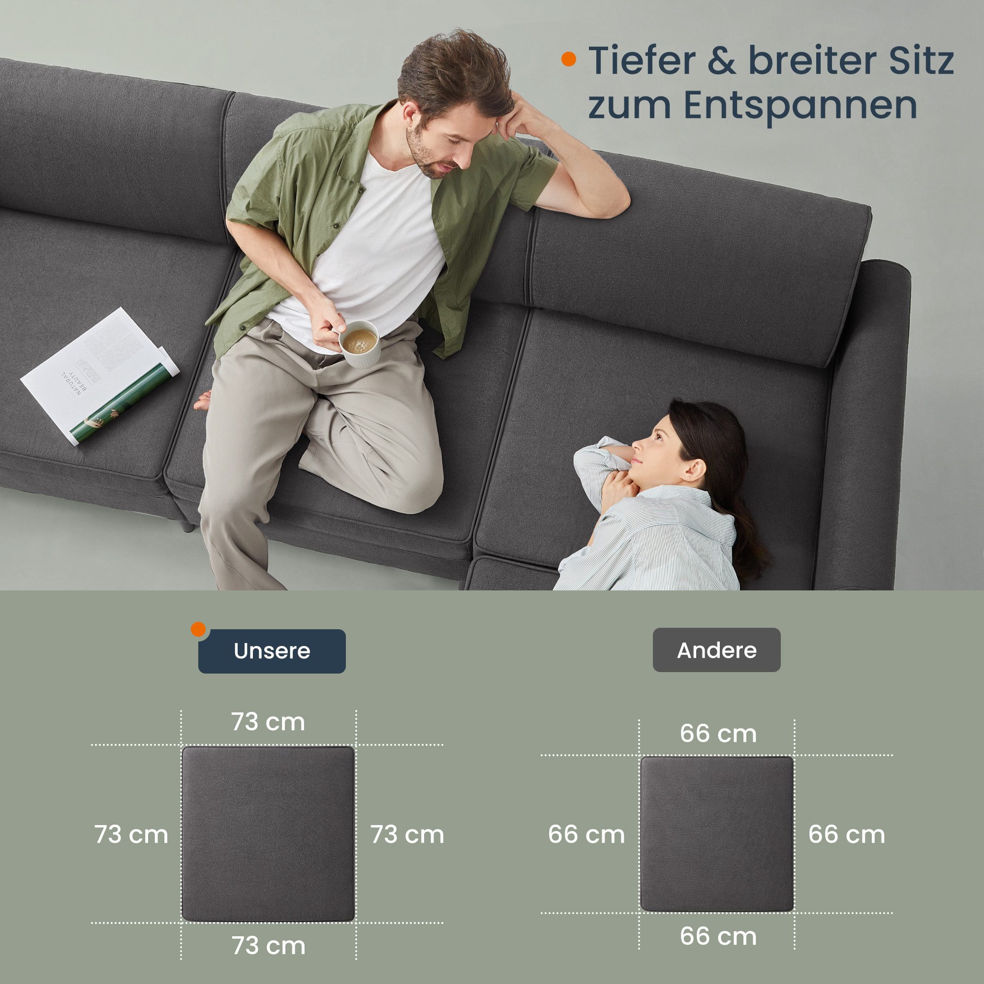 VASAGLE Sofaelement (1er Set), als Modul günstig online kaufen