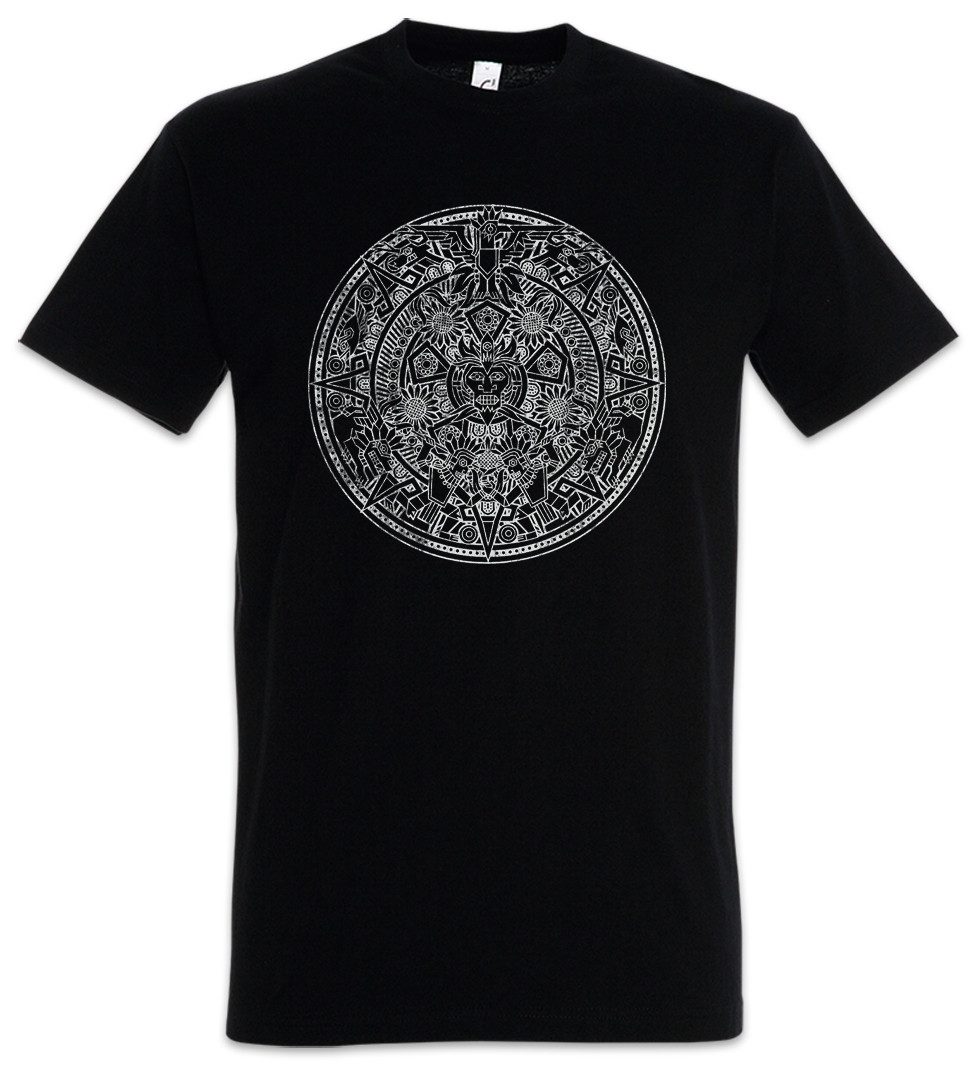 Print-Shirt Aztec Mandala Herren T-Shirt Azteken Indians American Mayans Maya