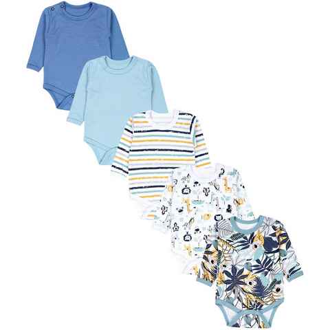 TupTam Langarmbody TupTam Jungen Baby Body Langarm Unifarben 5er Pack