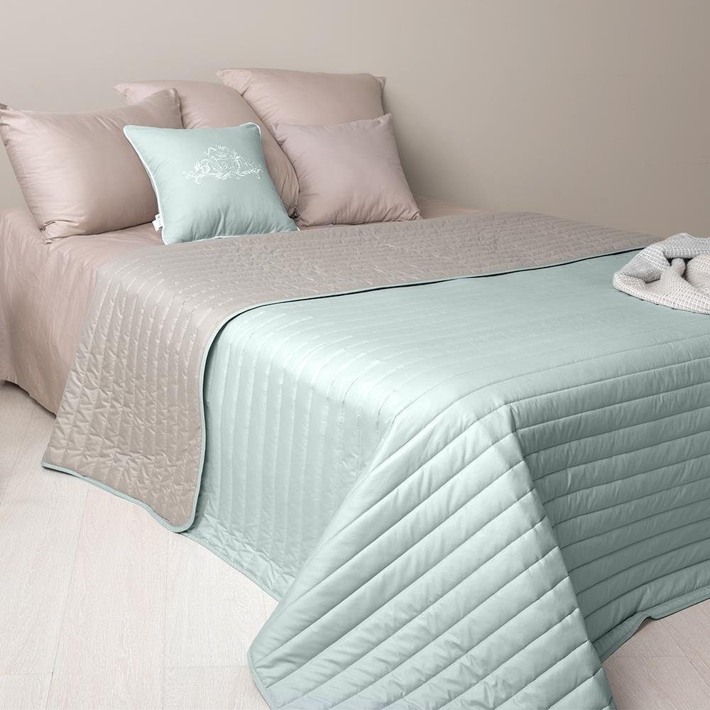 SEI Design Bettüberwurf Wende-Tagesdecke Living Trend mint/Taupe, gesteppt – Bild 5 von 5