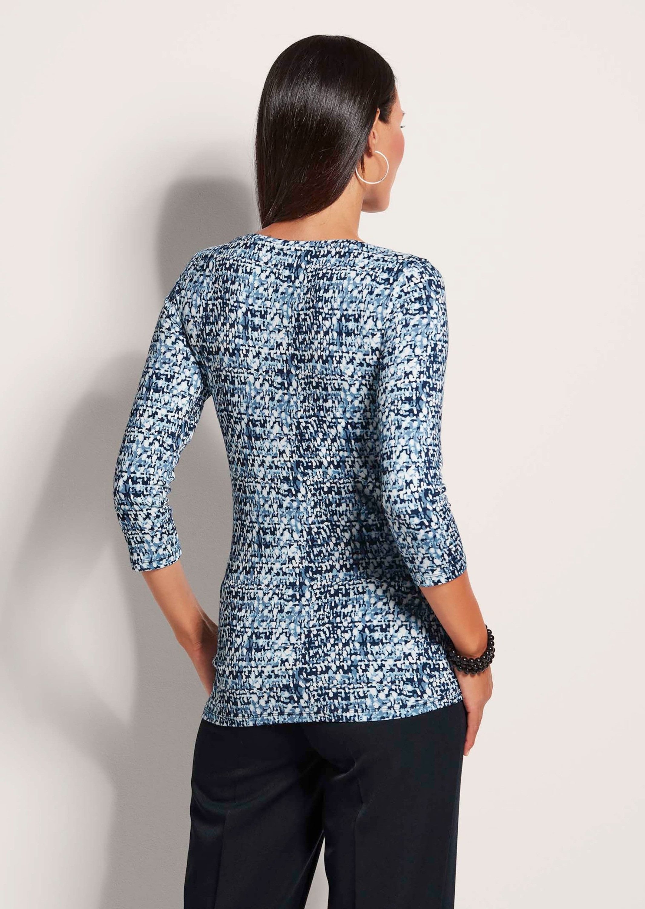 MADELEINE Kurzarmshirt Print-Shirt mit U-Boot-Ausschnitt