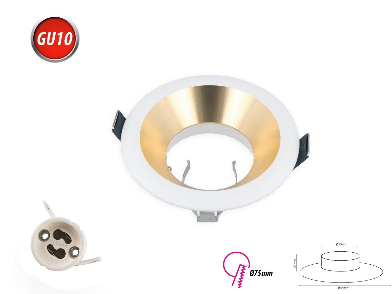 LED-Line LED Einbaustrahler Einbaustrahler GU10 Set günstig online kaufen