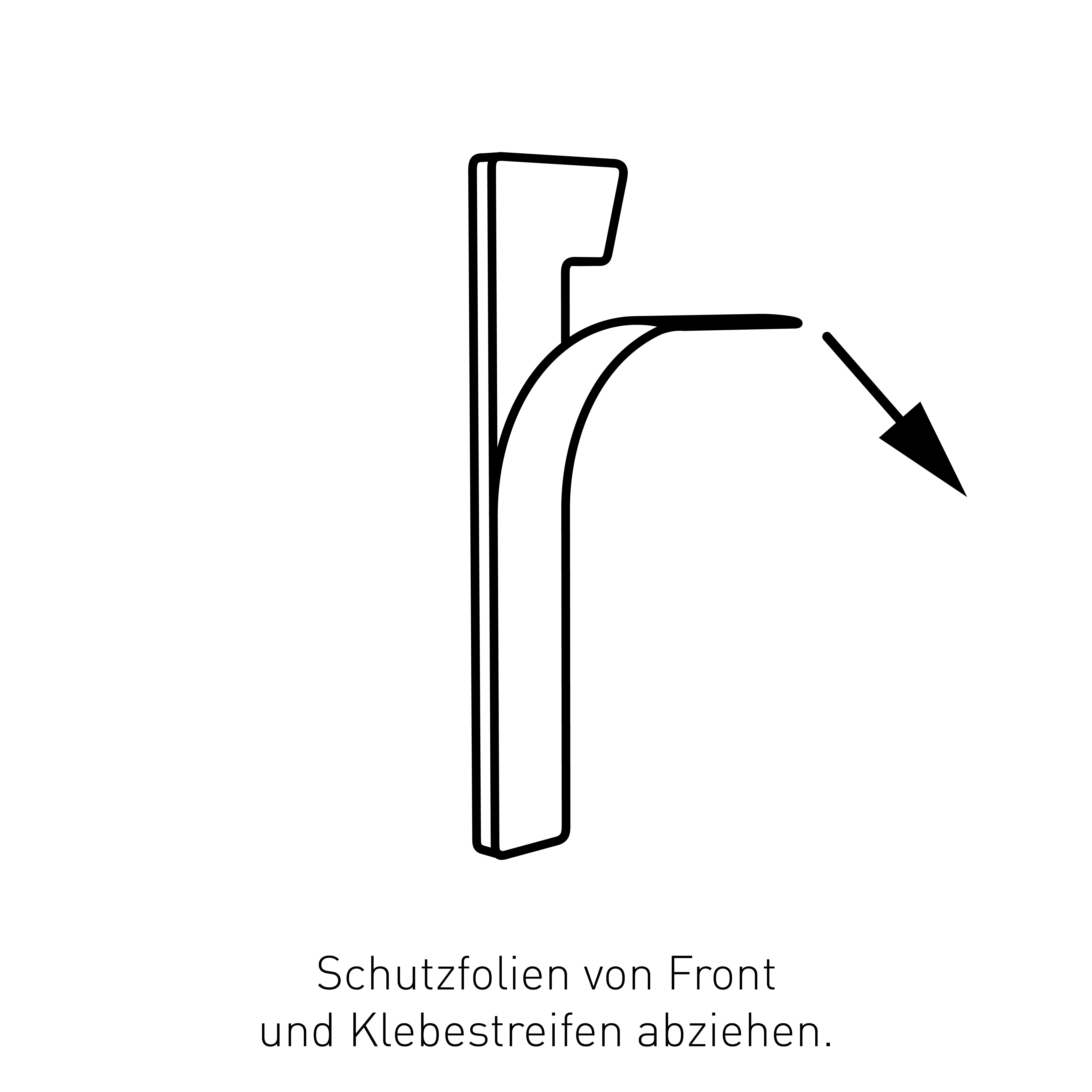 Bravios Briefkasten Selbstklebende Hausnummer "1" - 76 mm in Schwarz