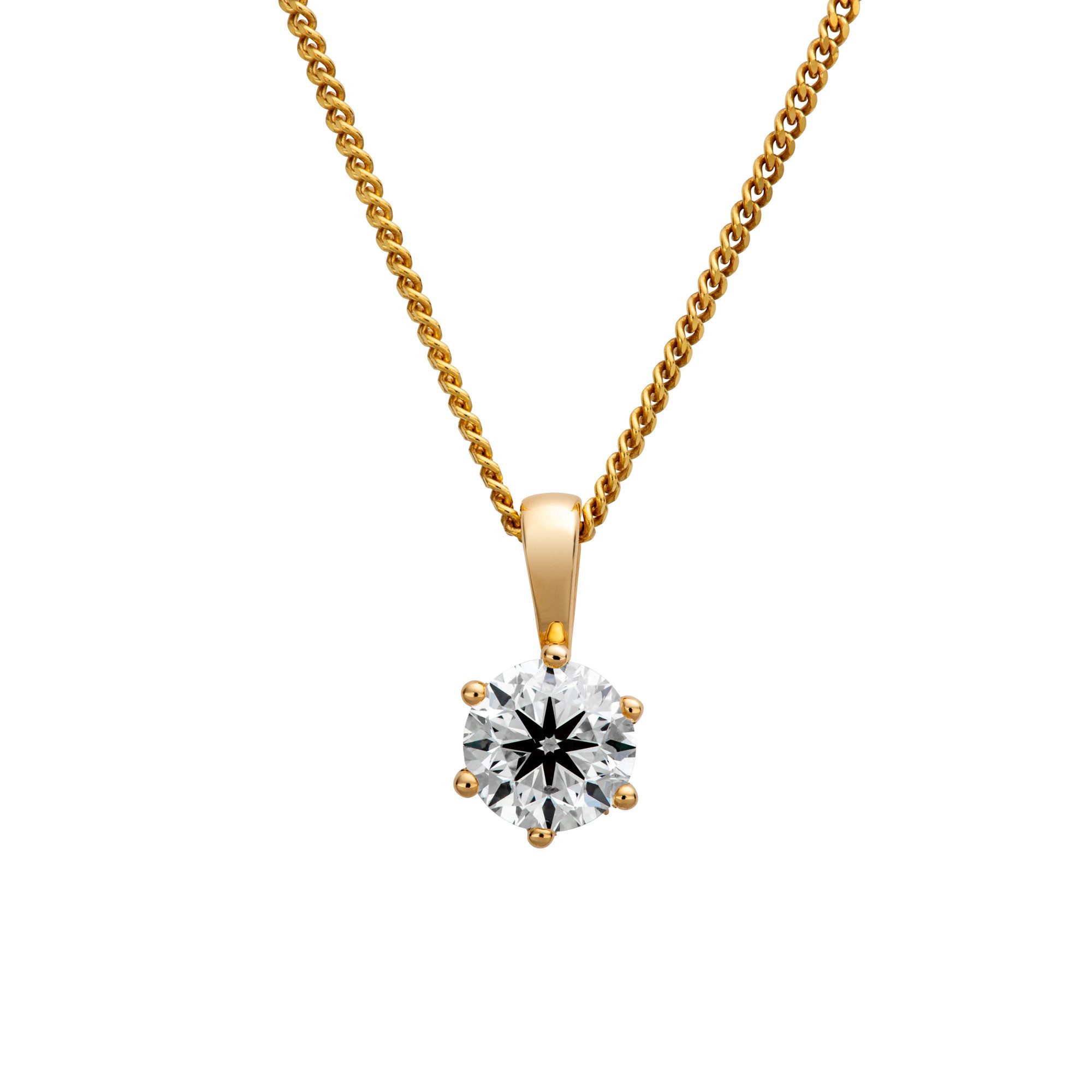 Orolino Kette mit Anhänger 750/- Gelbgold 1 Brillant 1,0 ct.