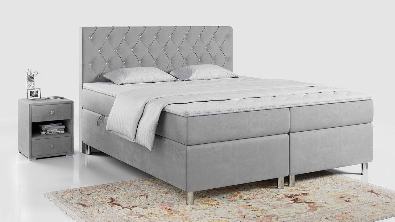 Boxspringbett Topper und ROMA, MKS mit MÖBEL Multipocket-Matratze Bettkasten, mit Doppelbett