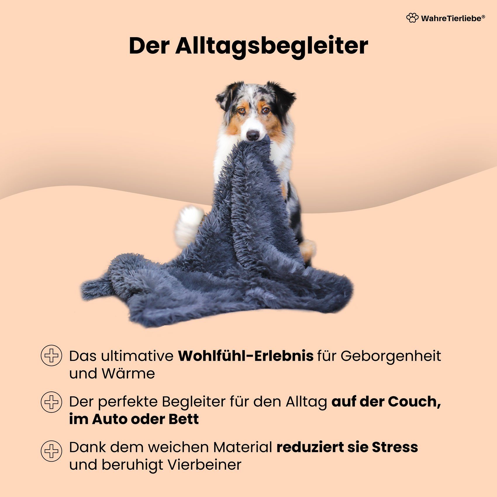 Wahre Tierliebe Tierdecke Premium Kuscheldecke Fluffy - hält warm - wassera günstig online kaufen