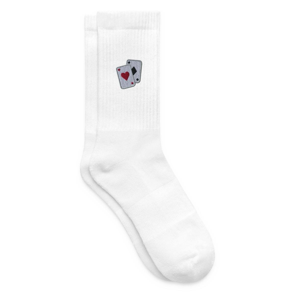 Spreadshirt Socken Spielkarten bestickt Karten Motiv Tennissocken (1-Paar)