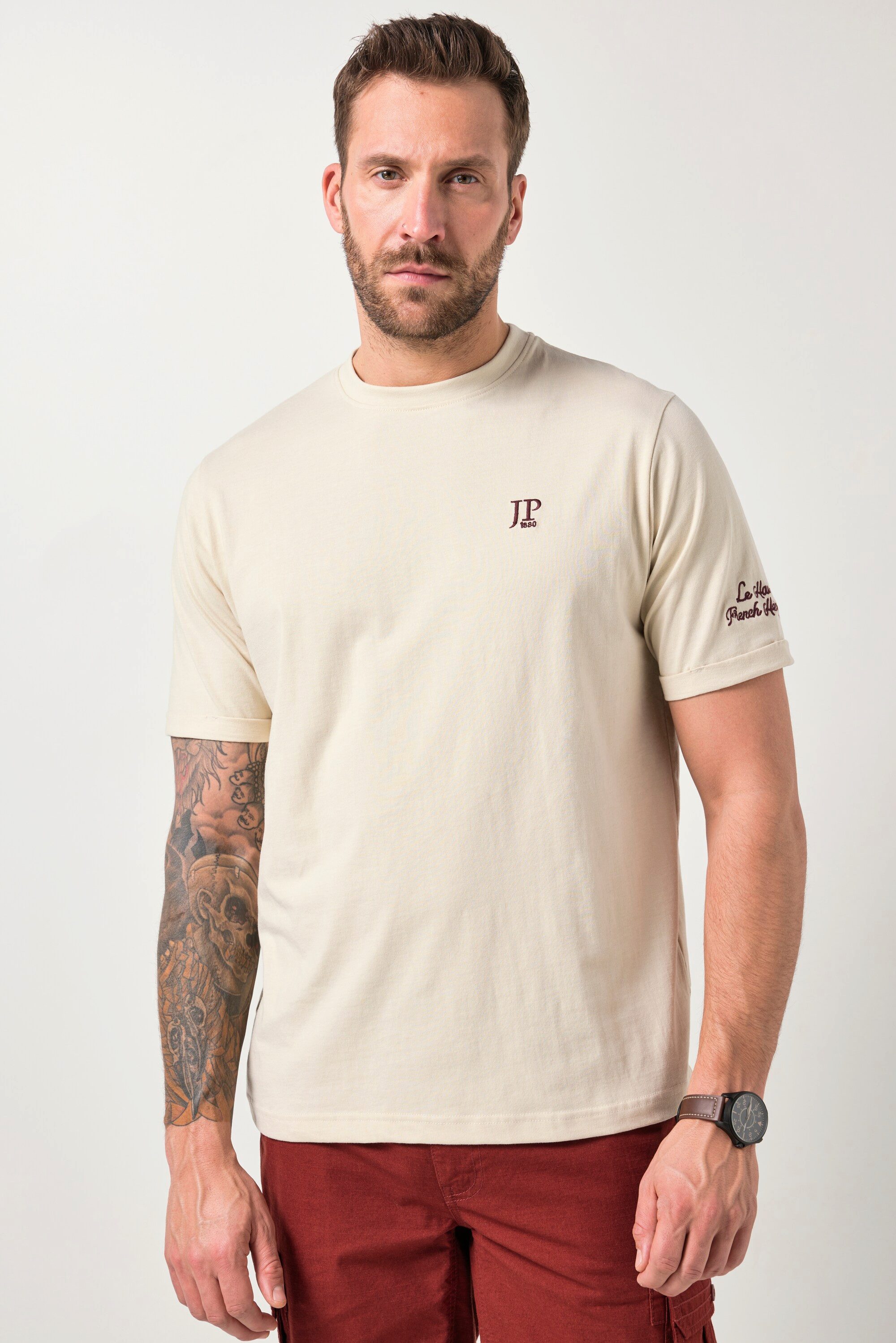 T-Shirt T-Shirt Halbarm Bruststick bis 8 XL