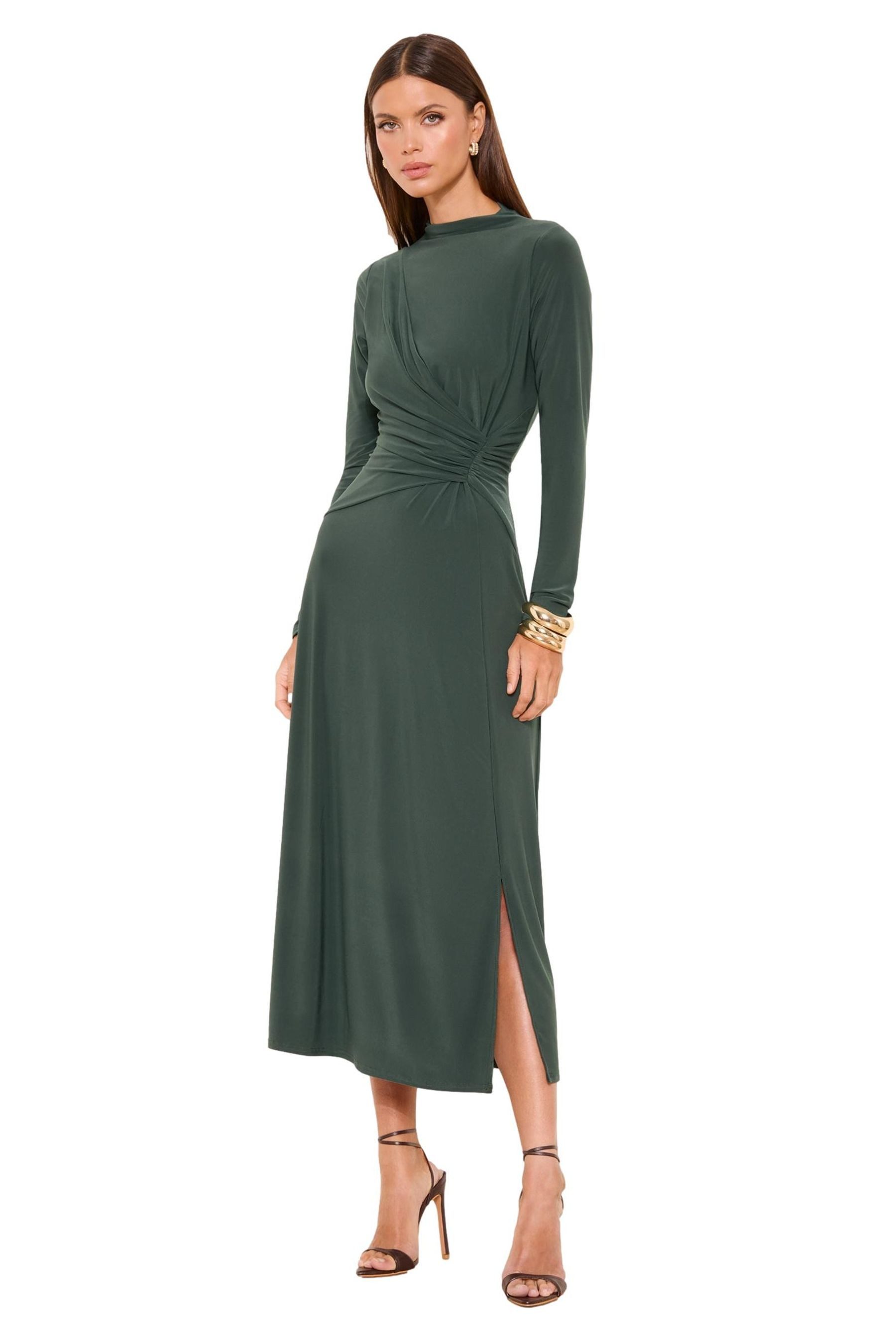 Midikleid Lipsy Jersey-Midikleid mit Knotendetail, Regular