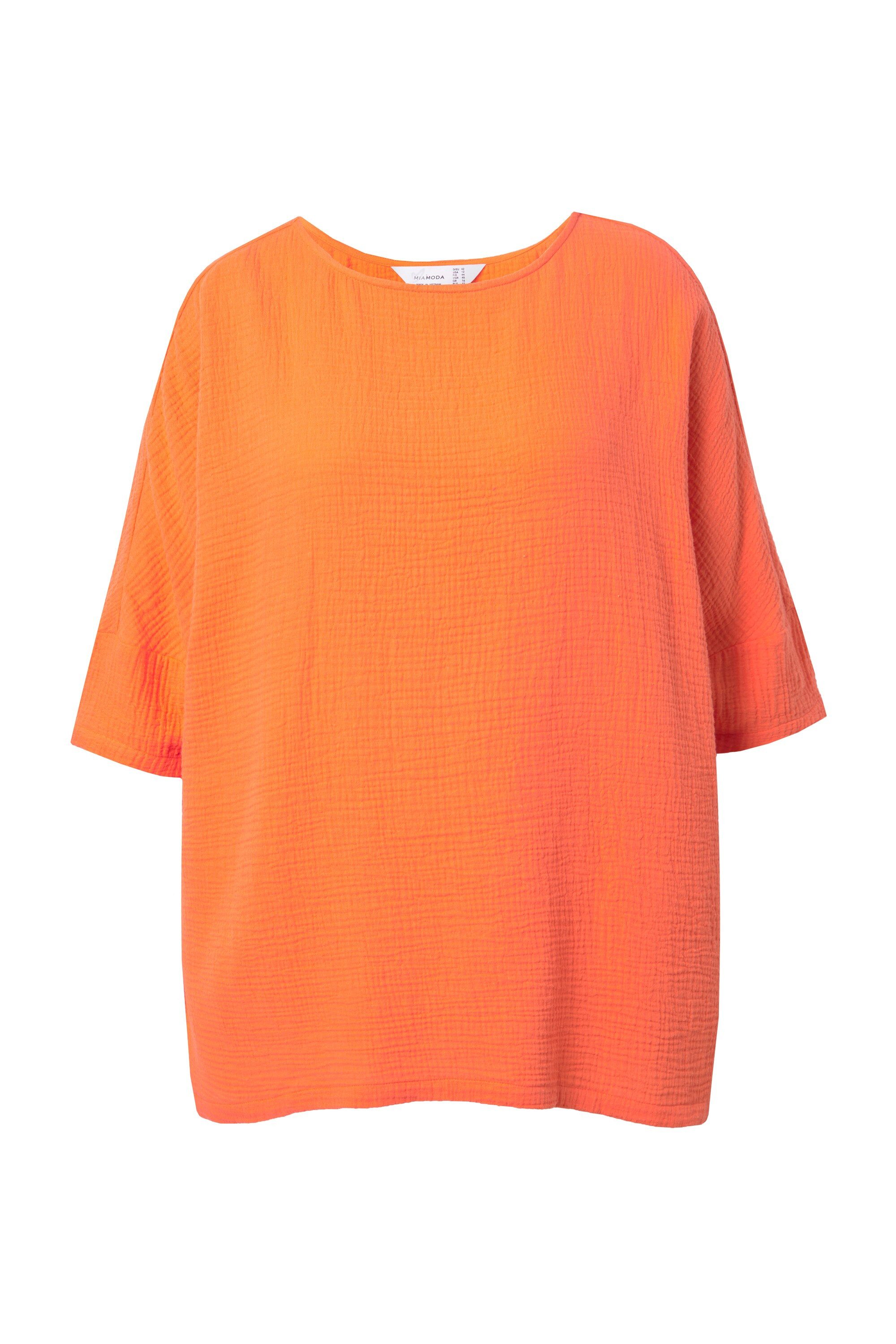 MIAMODA Longbluse Bluse oversized Musselin 3/4-Ärmel günstig online kaufen