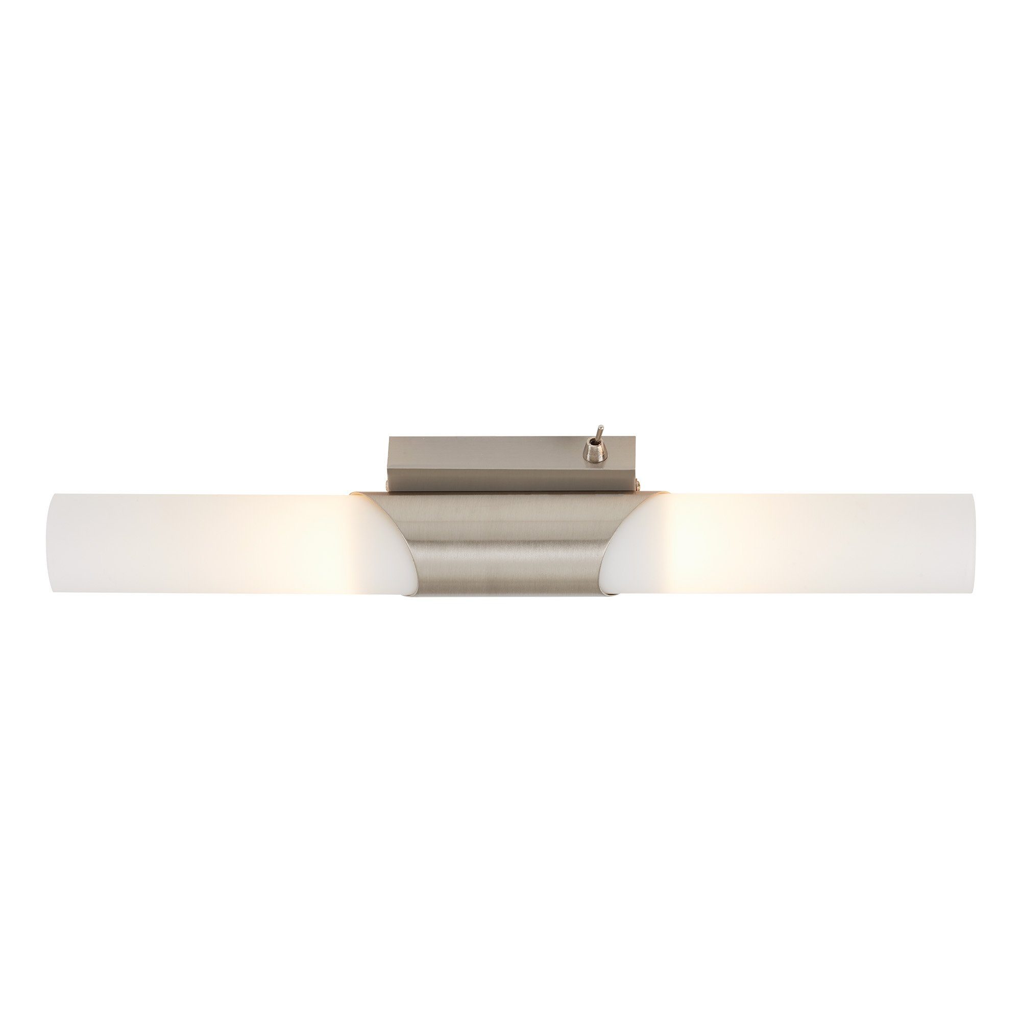 Briloner Leuchten LED Spiegelleuchte 2125-022, ohne Leuchtmittel, Warmweiß, matt-nickel, exkl. E14, max. 40 W, 43,5 x 5 x 7,5 cm