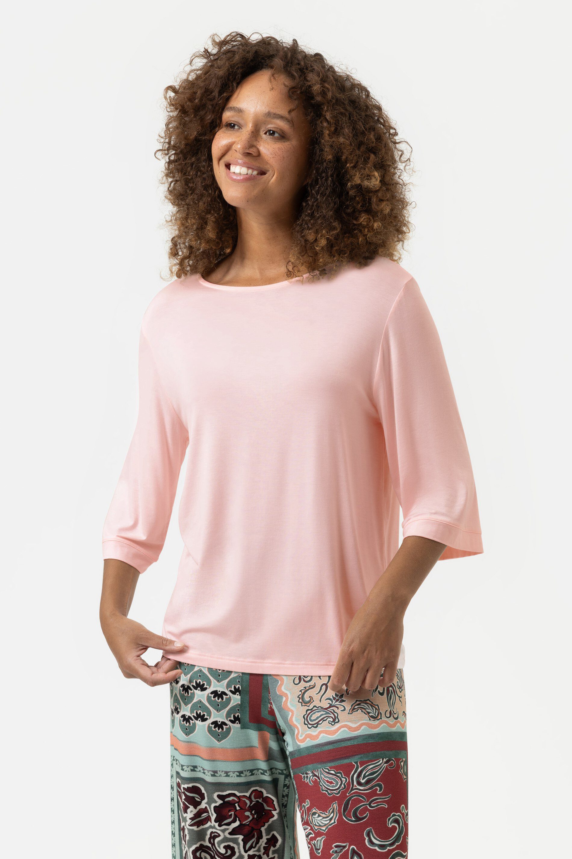 Mey Pyjamaoberteil Serie Pure Chic Uni (1-tlg) Softes Shirt, zeitloses Design, Modal, Rundhals
