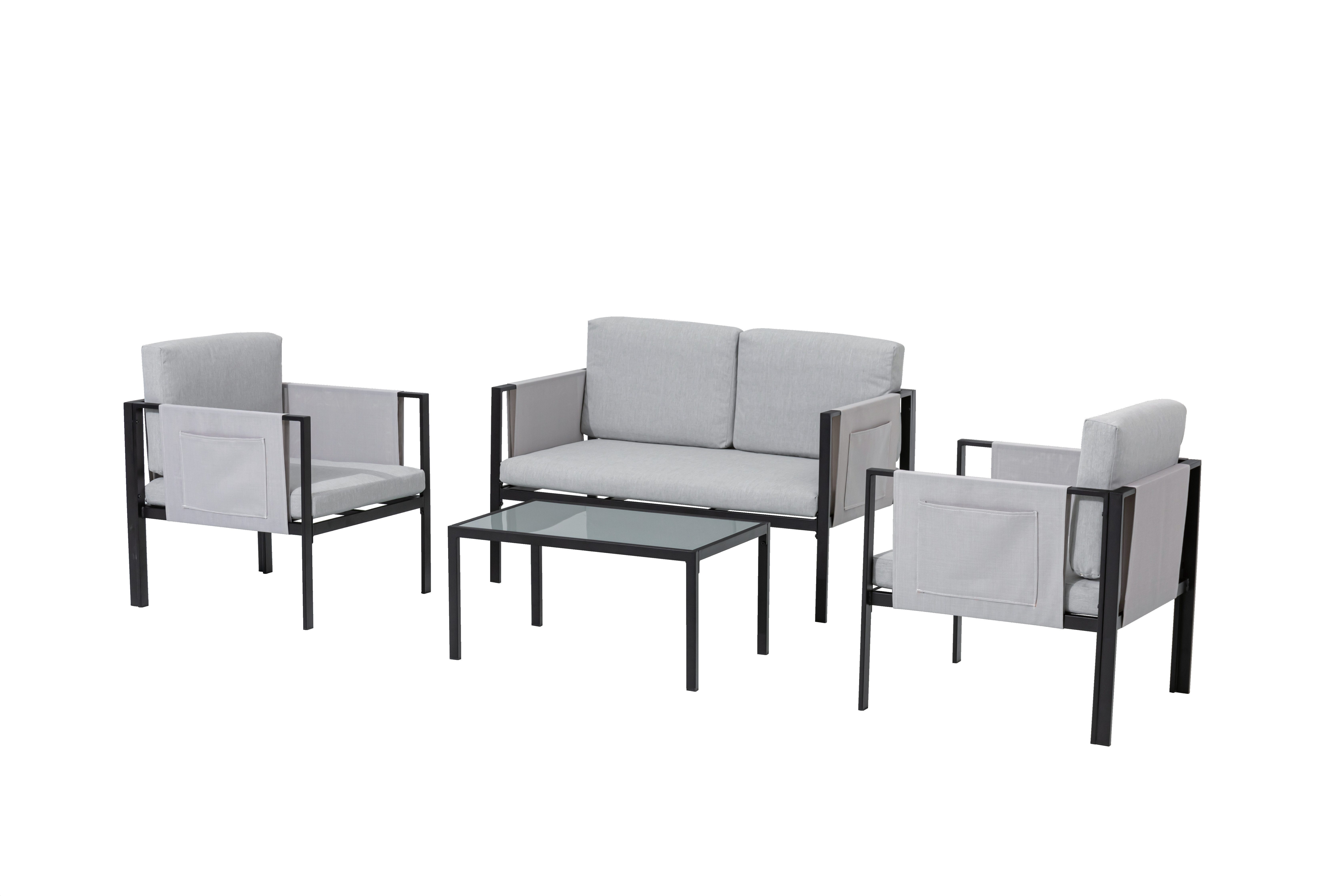MANDALIKA Garden Loungeset Lounge Set Samos - gemütlich, funktionell, und super chic