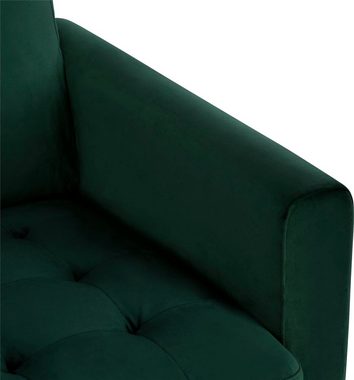 CosmoLiving by Cosmopolitan Ecksofa Strummer, L-Form, 1 Teile, in Veloursstoff, Ottomane beidseitig montierbar, Sitzhöhe 46 cm