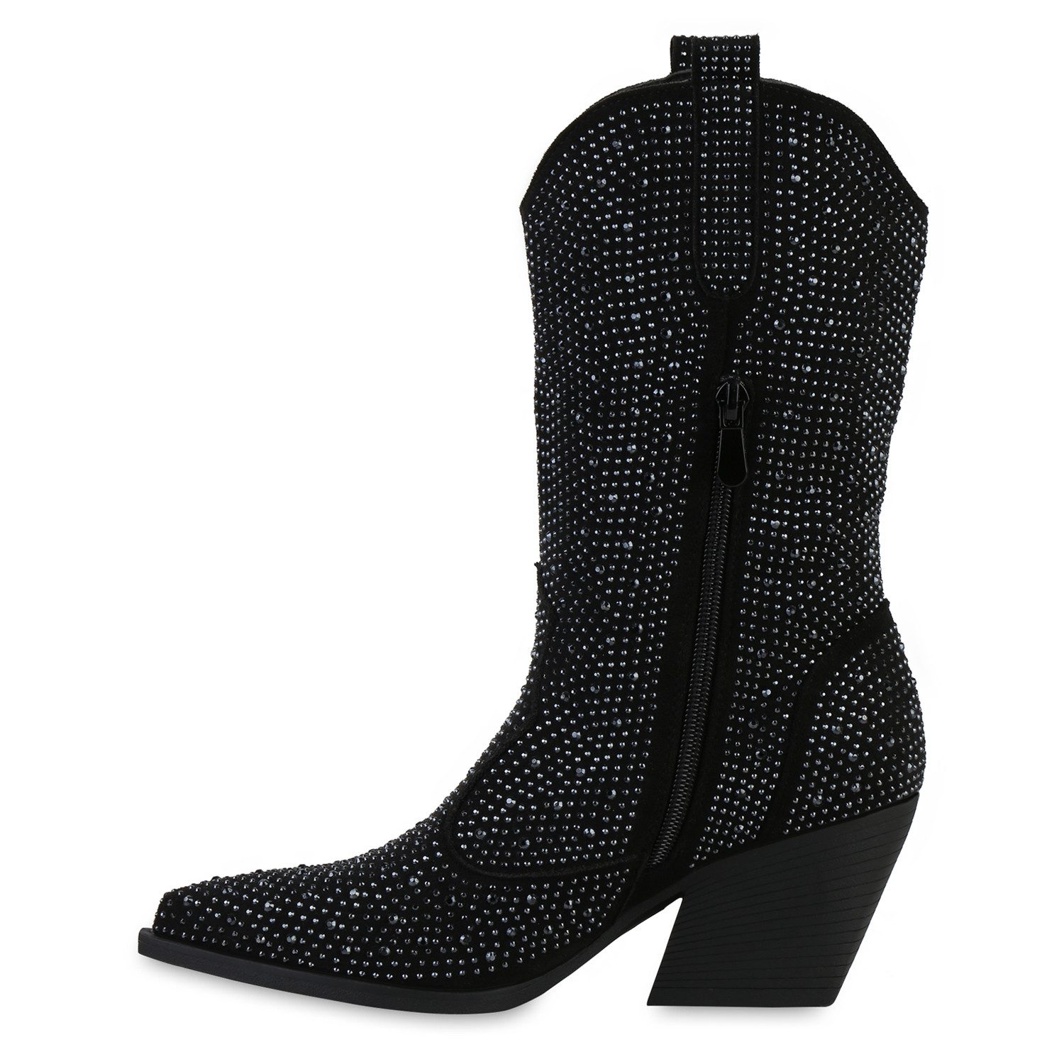 VAN HILL 841327 Cowboystiefel Damen Leicht Gefütterte Cowboystiefel Stiefel günstig online kaufen