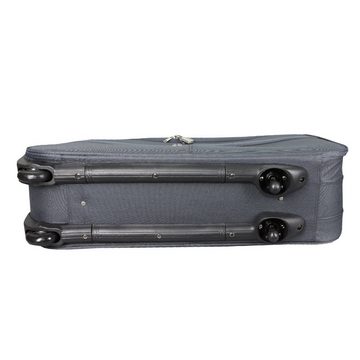 Home4Living Weichgepäck-Trolley Reisekoffer Set 2-teilig Grau Kofferset Koffer, 4 Rollen, strapazierfähig
