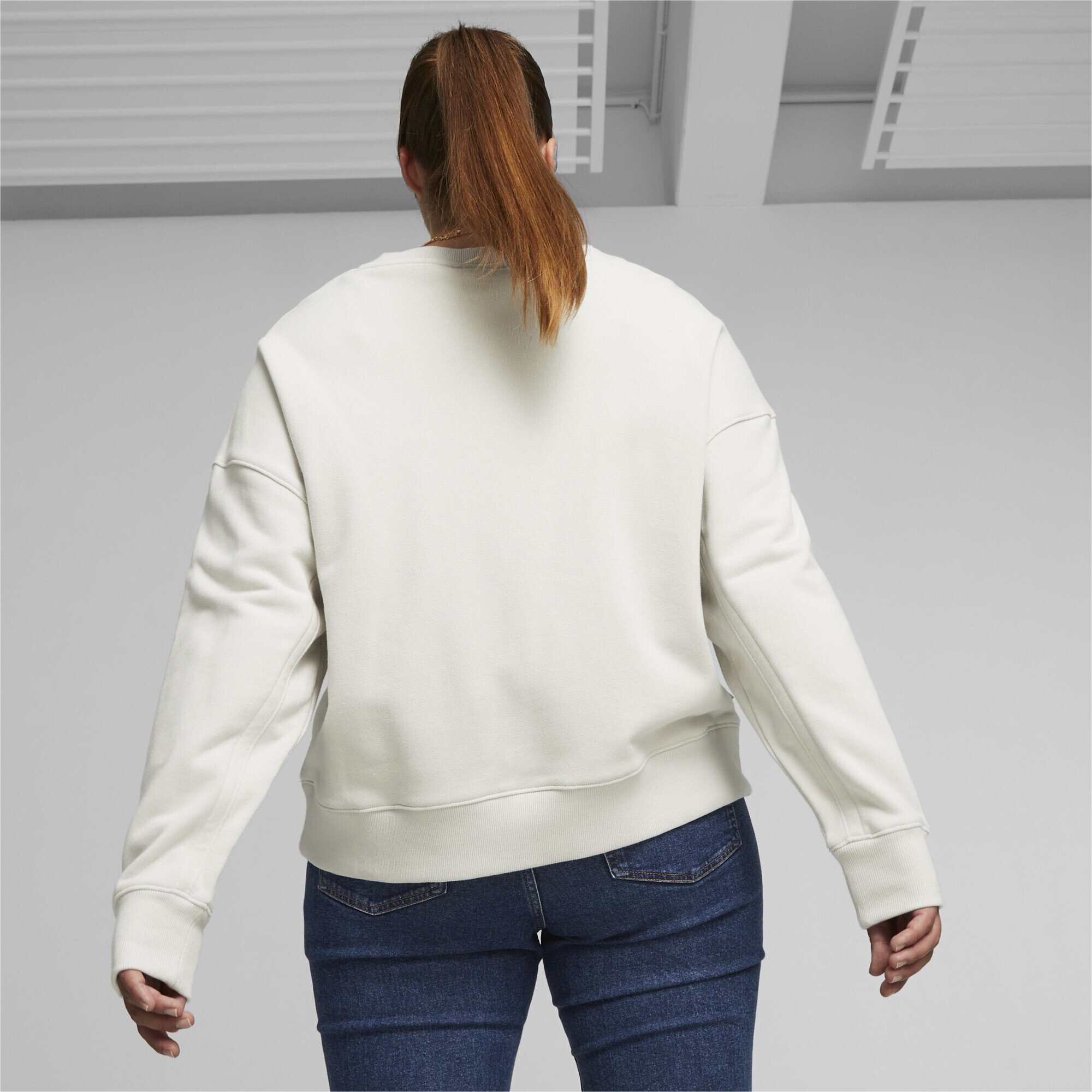 PUMA Sweatshirt Damen Sweatshirt Gray Sedate Infuse