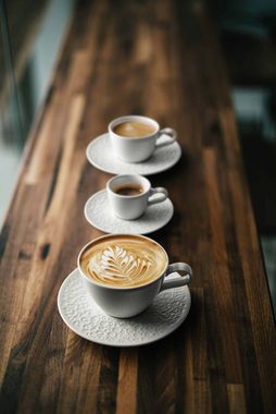 Seltmann Weiden Tasse Nori Home Kaffeetassen mit Untertassen 240 ml, Porzellan