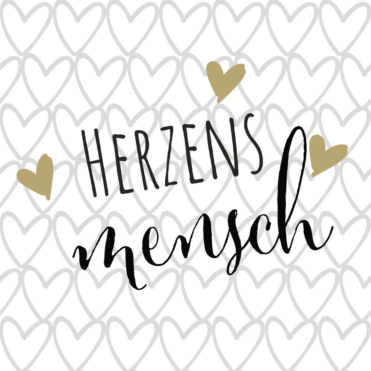 Duni Papierserviette Duni Servietten Herzens Mensch 33 x 33 cm - 20er