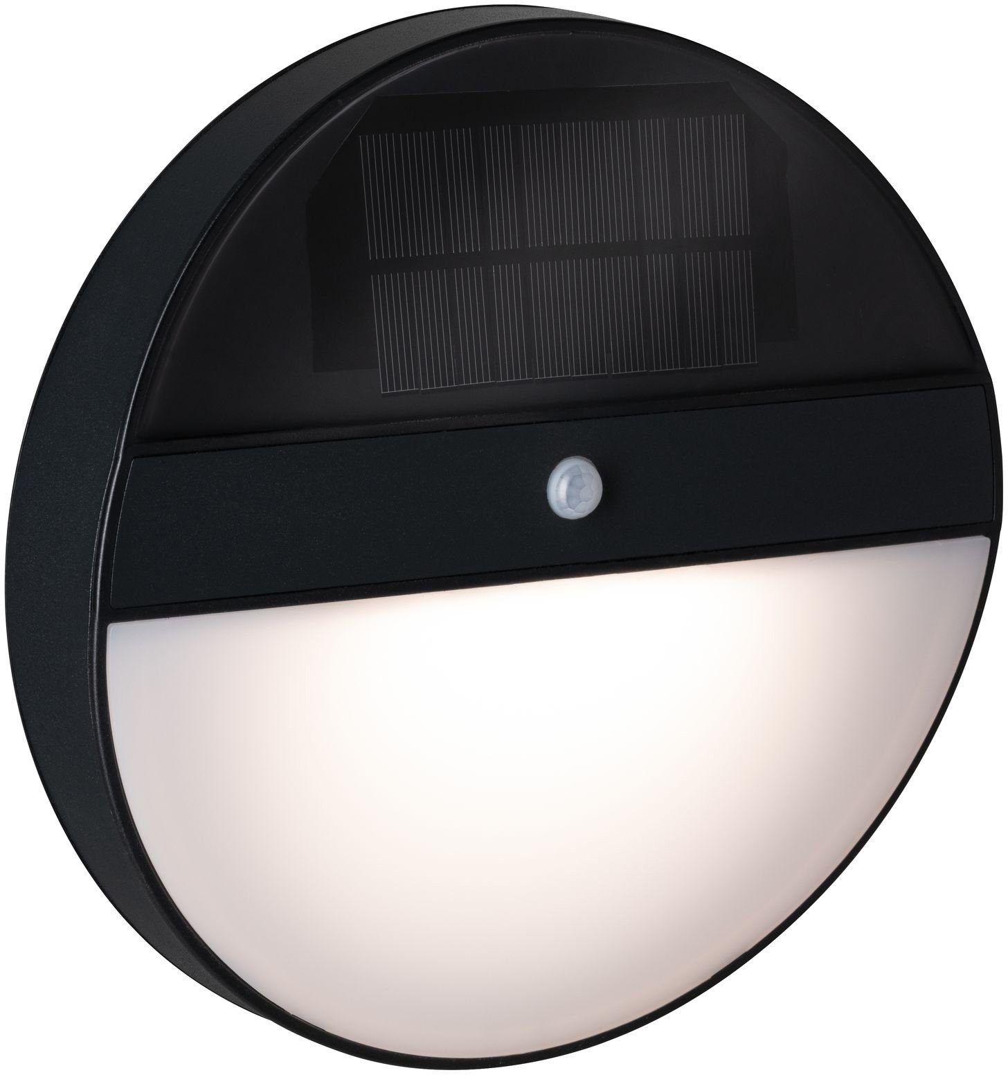 Bewegungsmelder, LED-Board, fest Elois, Außen-Wandleuchte Bewegungsmelder mit LED Solar, LED Warmweiß, Paulmann integriert,