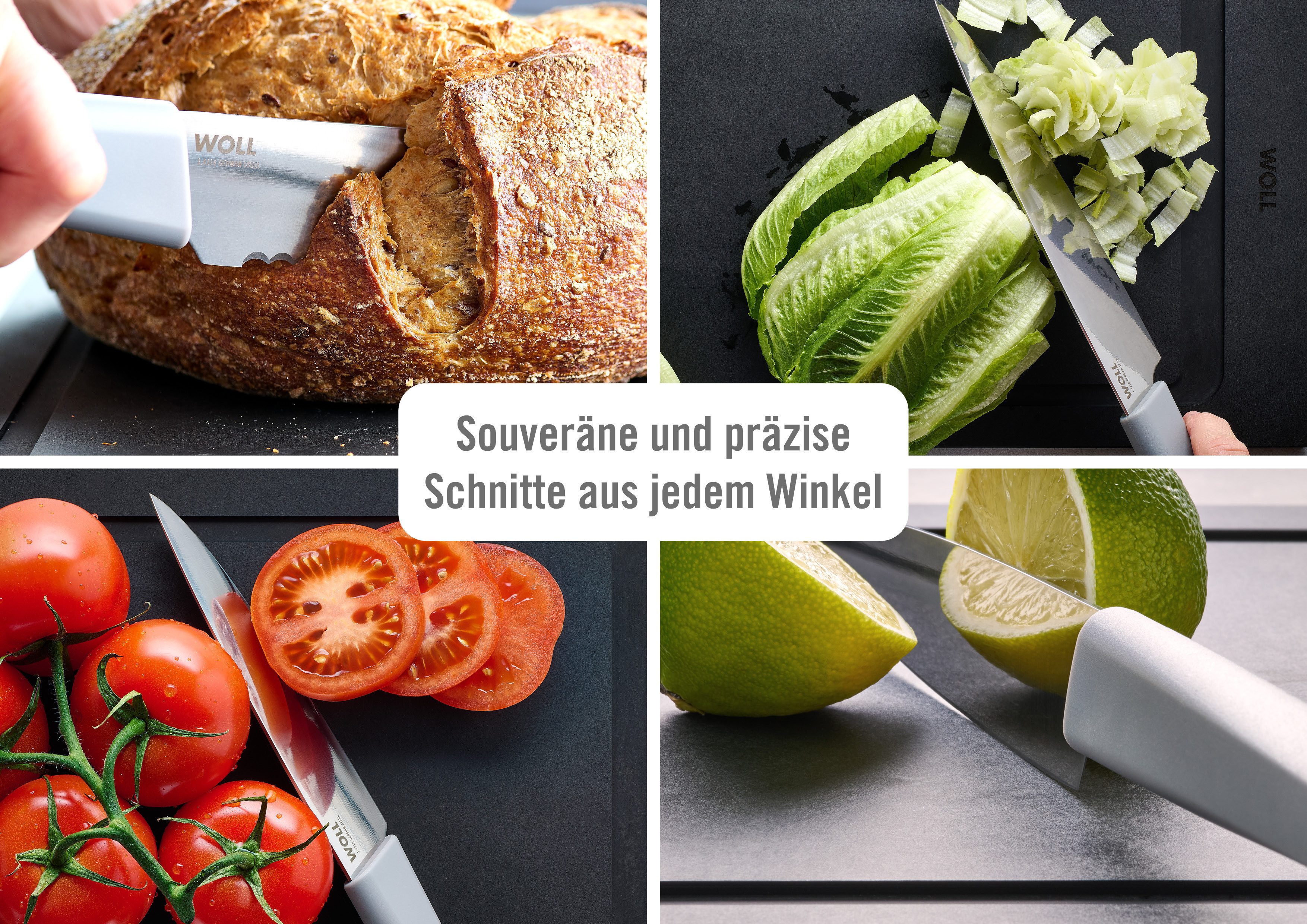 WOLL Brotzeitmesser Cutting Edge (1 Stück), aus deutschem Edelstahl gemäß DIN 1.4116