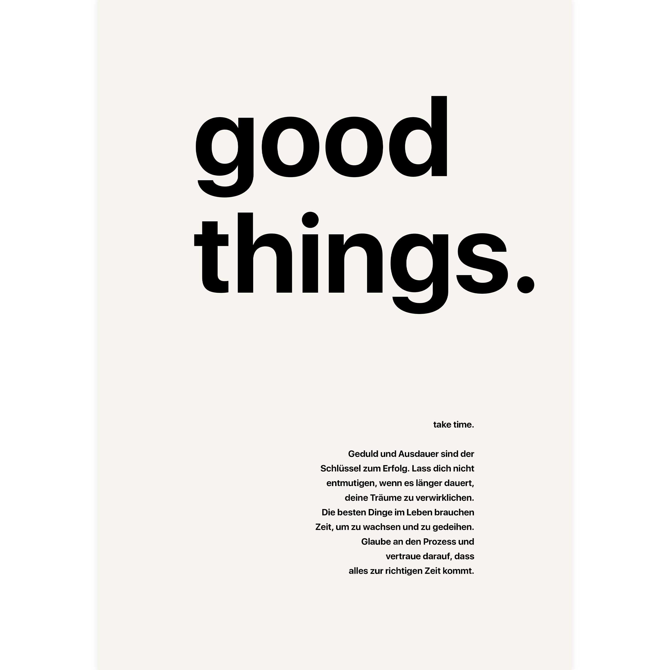 WANDKIND Poster Good Things Motivations-Poster