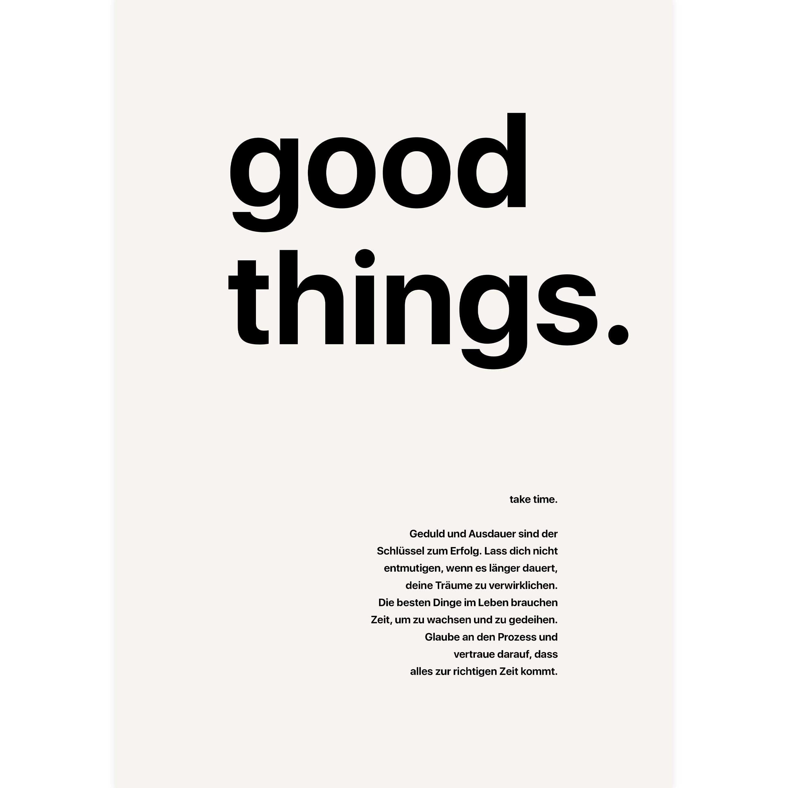 Poster Good Things Motivations-Poster