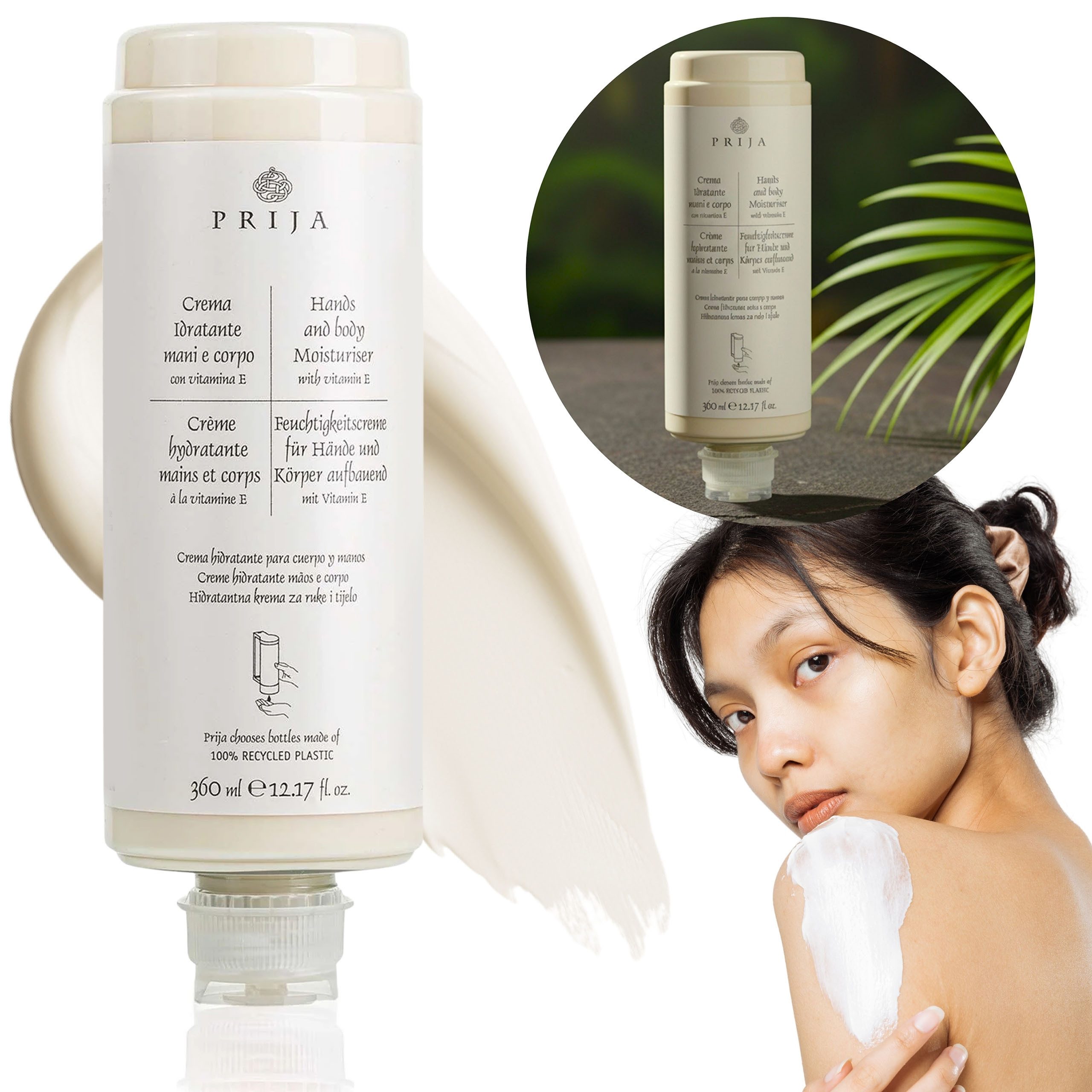 PRIJA Handcreme PRIJA 2in1 Handcreme & Körperlotion mit Vitamin E, Nachfüllung, 1-tlg.
