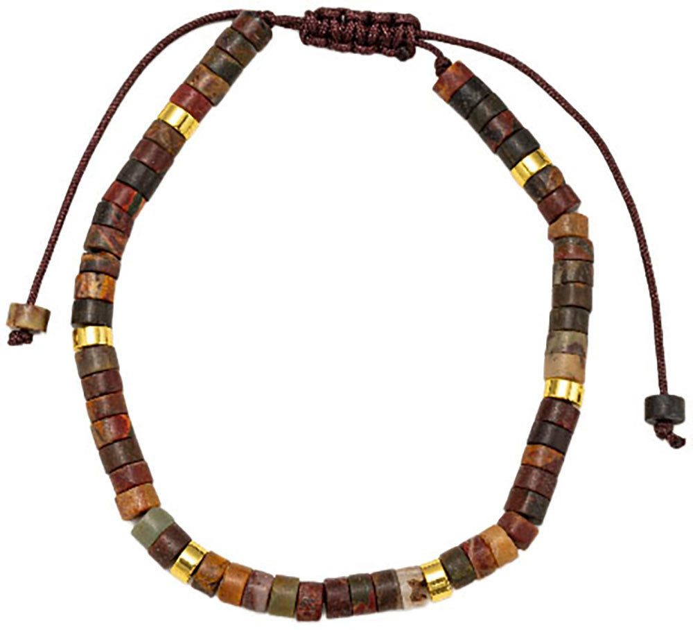 Firetti Armband Schmuck Geschenk Edelstahl Armschmuck Armkette Edelstein, Made in Germany - mit Jaspis