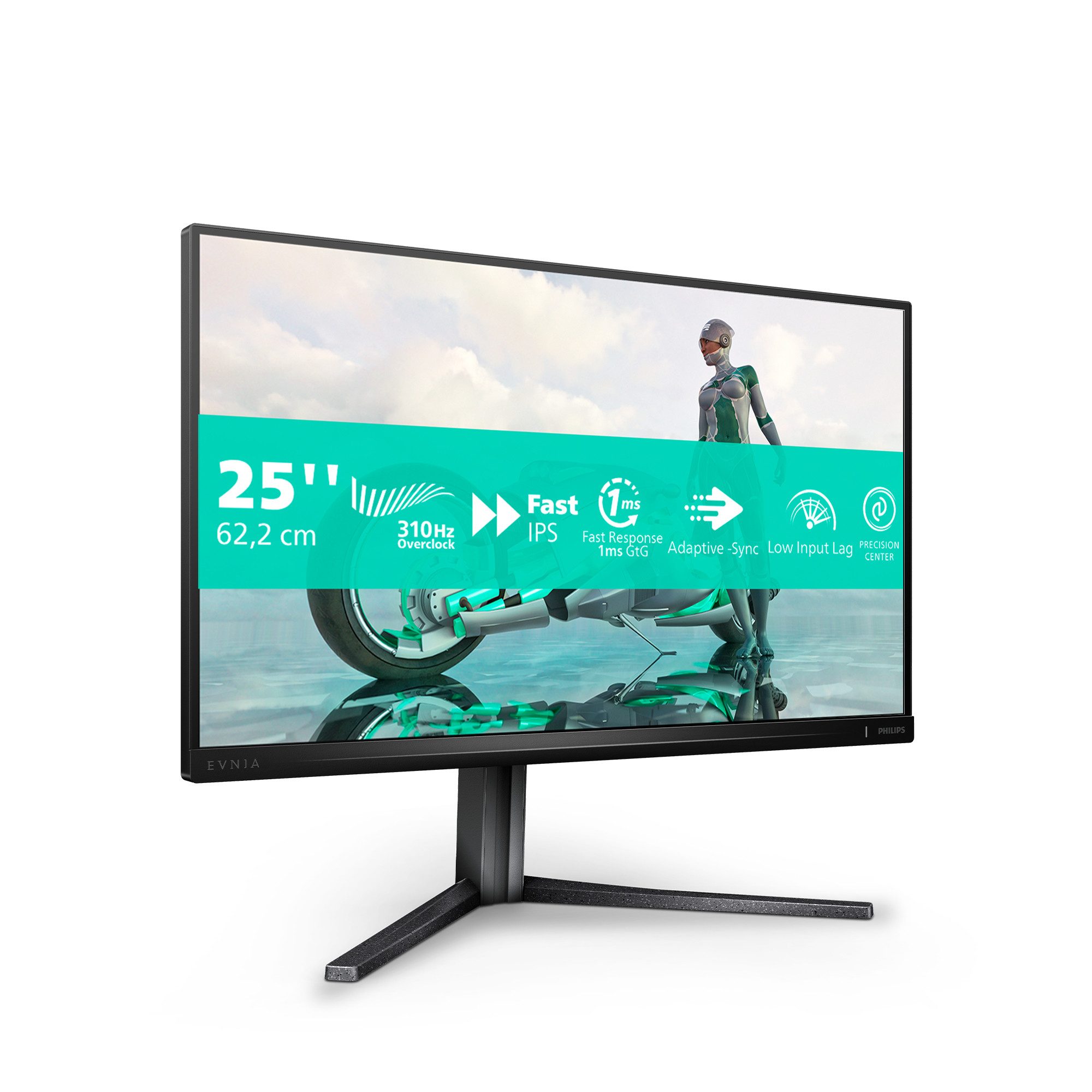 Philips 25M2N3200U 00 (25M2N3200U/00) TFT-Monitor (1920 x 1080 px, Full HD, 1 ms Reaktionszeit, 240 Hz, Fast IPS, Adaptive-Sync, G-SYNC, HDCP, HDR, Pivot, Höhenverstellbar)