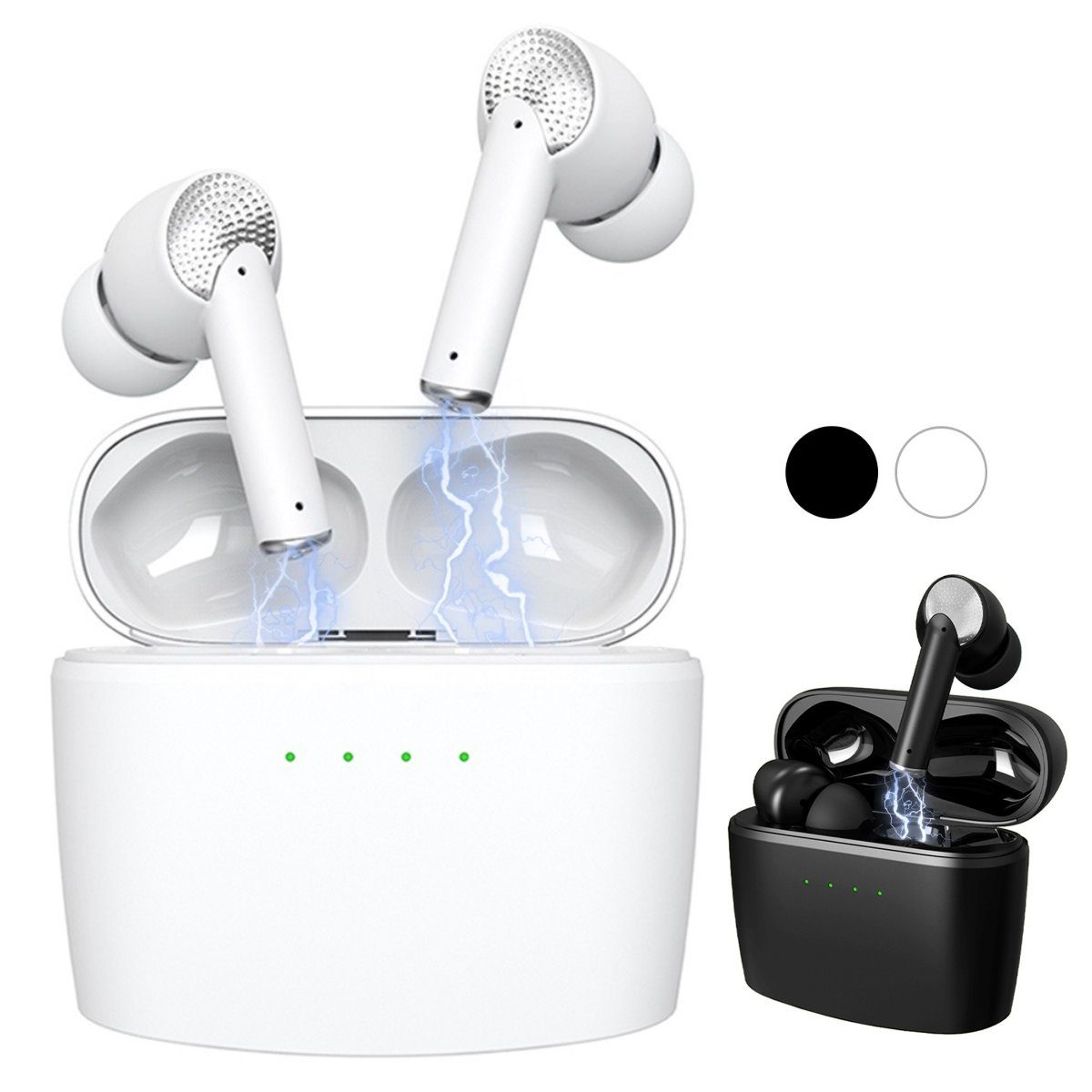 VSIUO Wireless Earbuds IPX7 Ohrhörer Deep Bass wireless In-Ear-Kopfhörer (Sprachsteuerung, True Wireless, Siri, Voice Assistant, Bluetooth, ANC+ENC Rauschunterdrückung, Bluetooth 5.3)