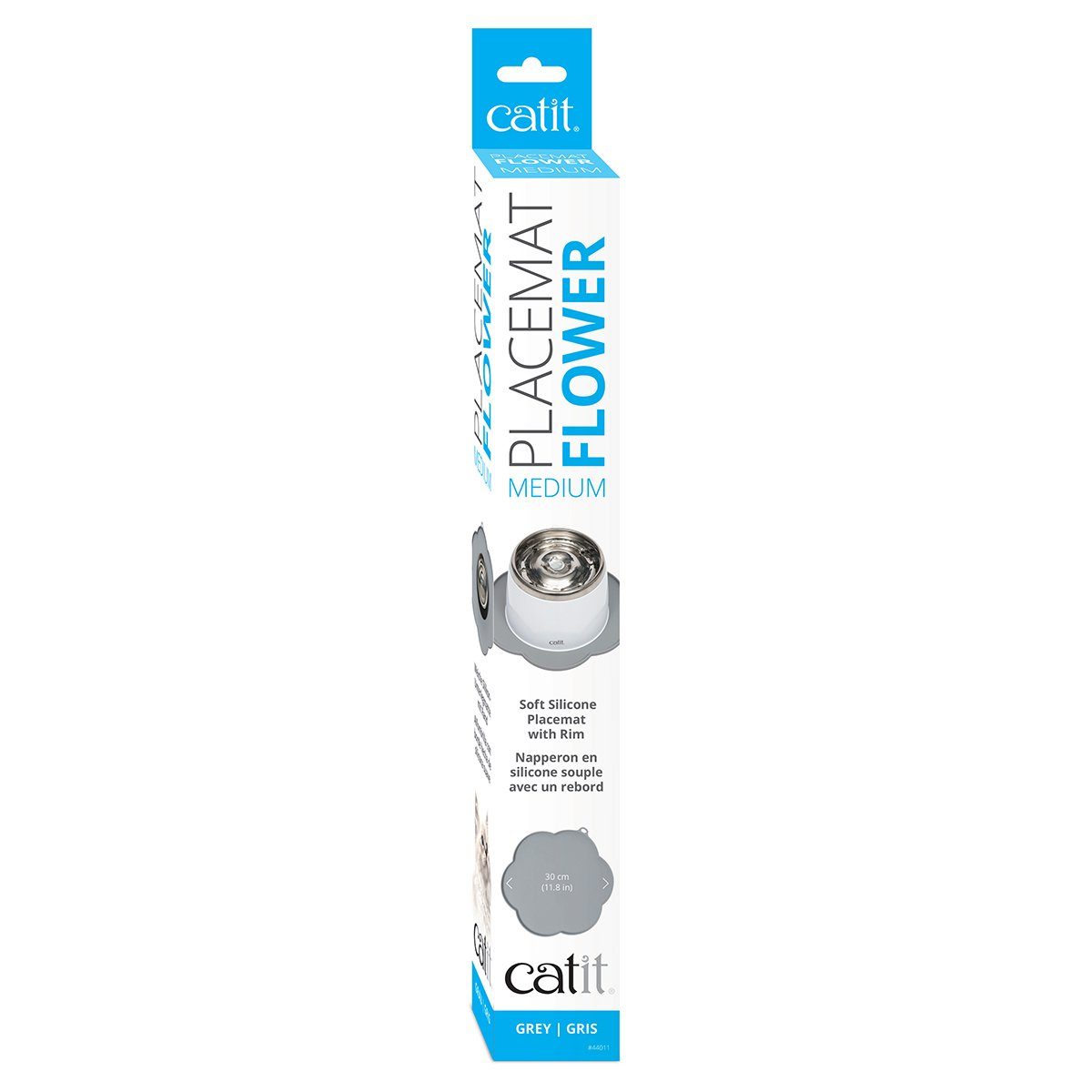 Catit Napfunterlage Silikonmatte Blume grau