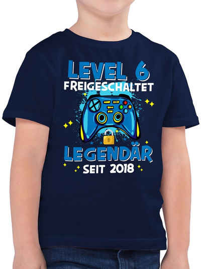 Shirtracer T-Shirt Level 6 freigeschaltet Legendär seit 2018 6. Geburtstag