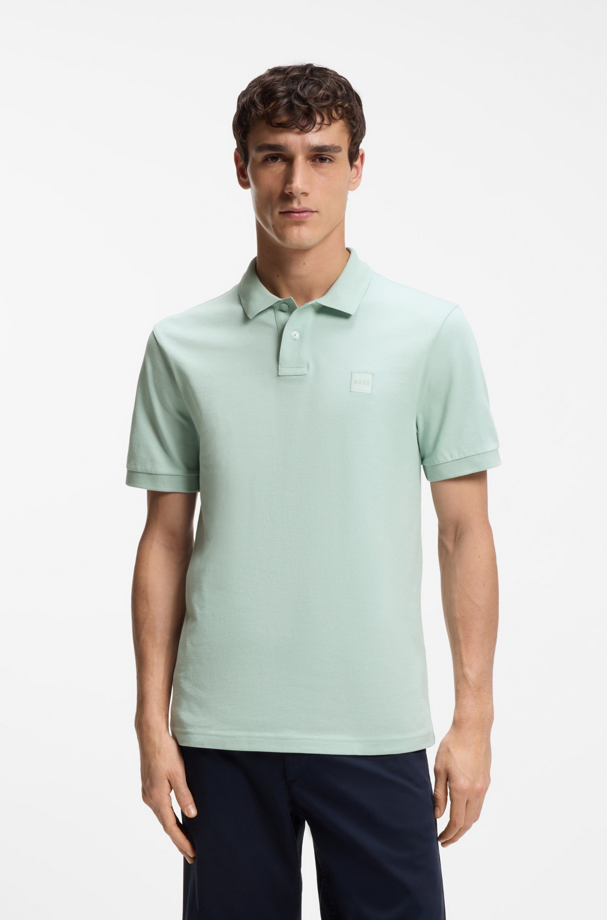 BOSS ORANGE Poloshirt Passenger Regular Fit Classic Stretch Pique Polo, pflegeleicht, Baumwolle mit Elasthan