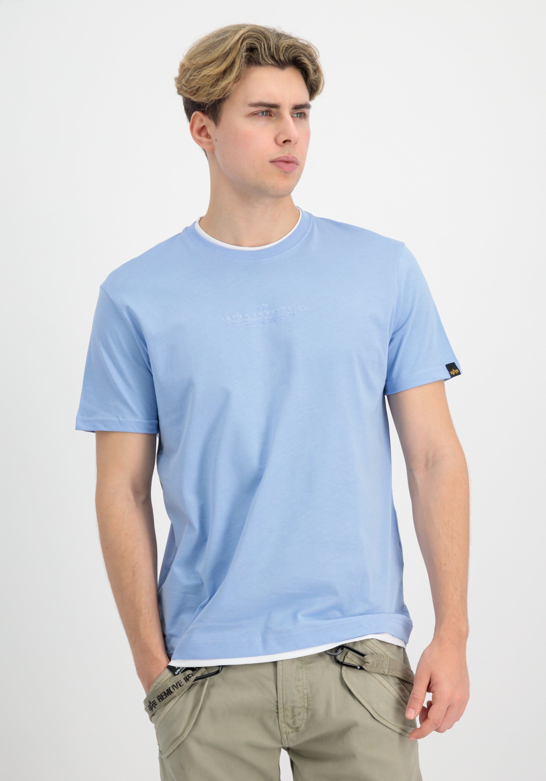 Alpha Industries T-Shirt Alpha Industries T T-Shirts Men Double blue Layer light 