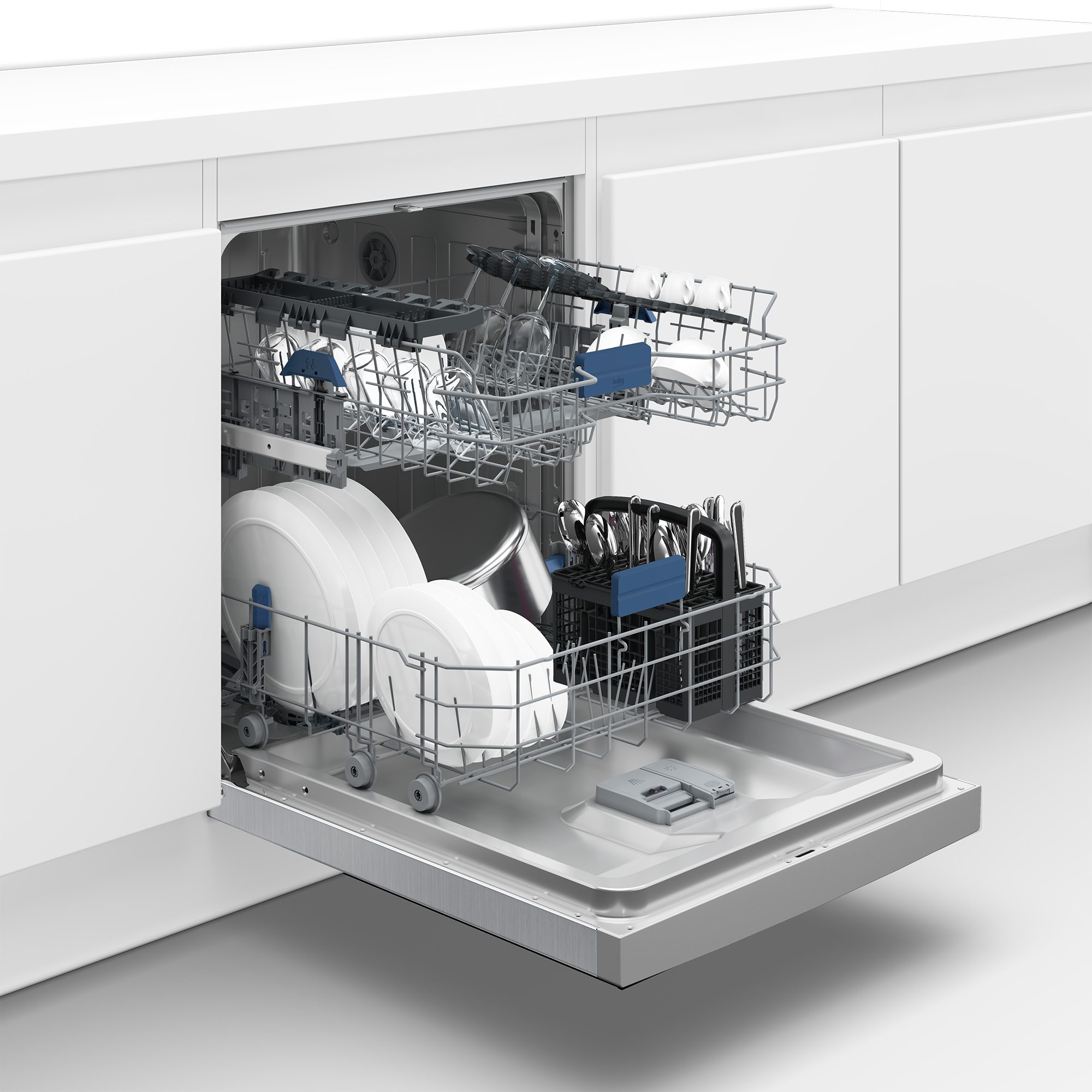 BEKO Unterbaugeschirrspüler BDUN36451X, 9,5 l, 14 Maßgedecke