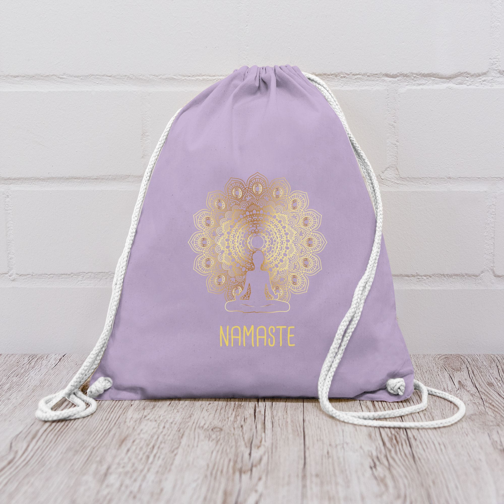 Shirtracer Turnbeutel Namaste Yoga Chakra Mandala, Yoga