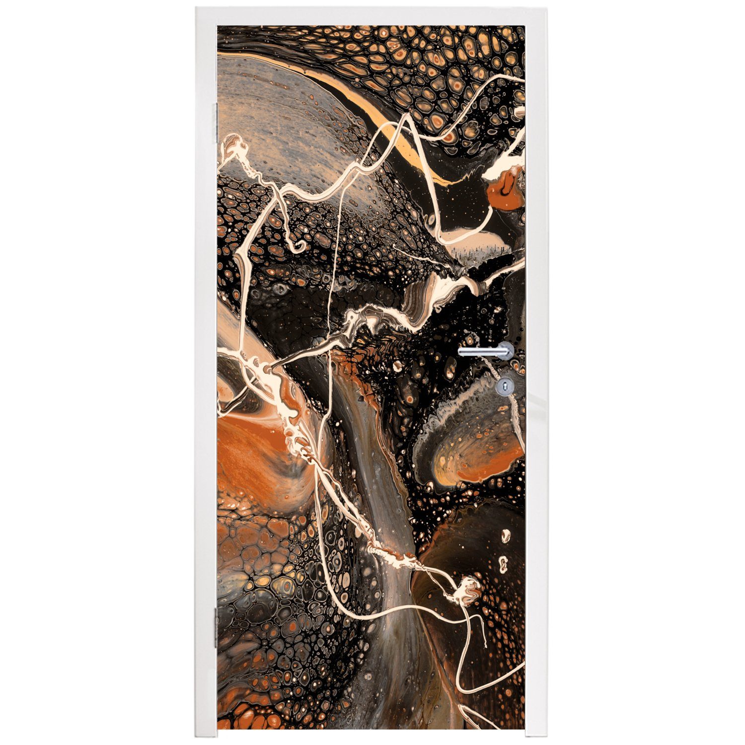 Türtapete MuchoWow - Fototapete Matt, Design 75x205 cm bedruckt, Farbe (1 Türaufkleber, Abstrakt, St), für Tür, -