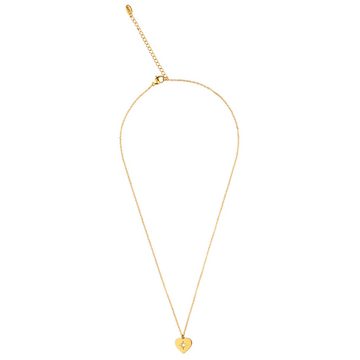 ANELY Kette mit Anhänger Halskette mit Polarstern-Herz Anhänger Edelstahl Modeschmuck (1-tlg), 7109 in Gold