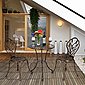 PHOEBE CAT Balkonset, (3-tlg), 3tlg Bistroset Gartenset Gartenmöbel Sitzgruppe aus Aluminiumguss, 1 Gartentisch & 2 Stühlen, Terrassenset für 2 Personen, Antik, Bild 7