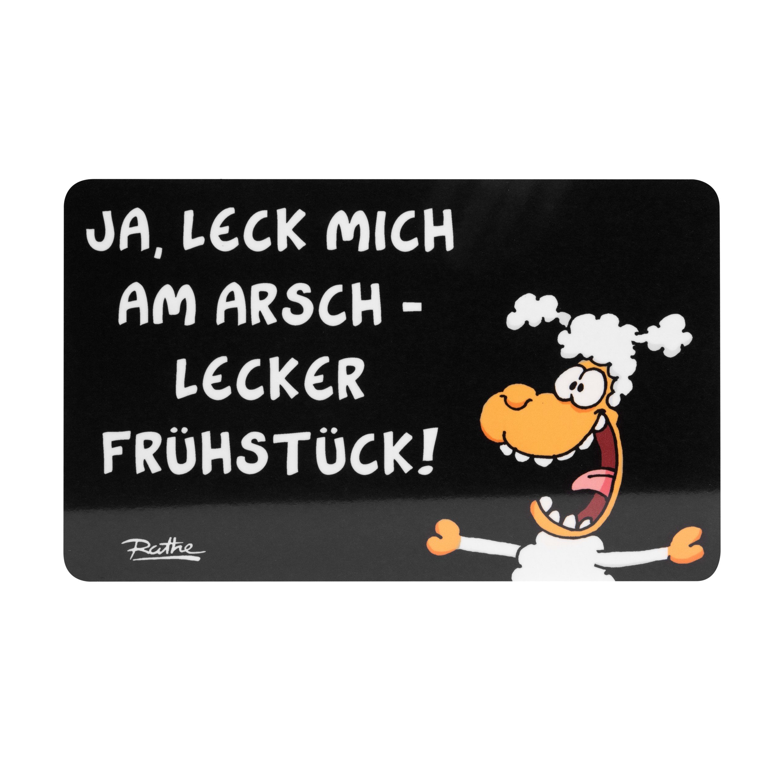 United Labels® Frühstücksbrett Ralph Ruthe - Ja, leck mich am Arsch - Lecker Frühstück!, Resopal