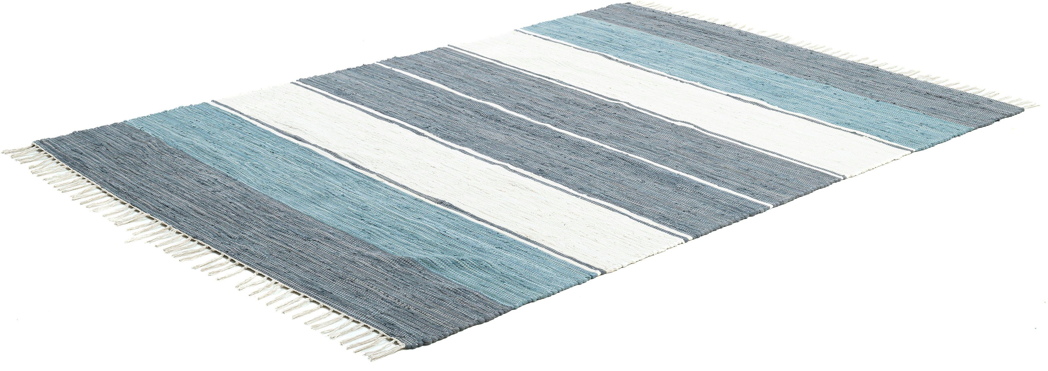 THEKO Teppich Stripe Cotton, rechteckig, Höhe: günstig online kaufen