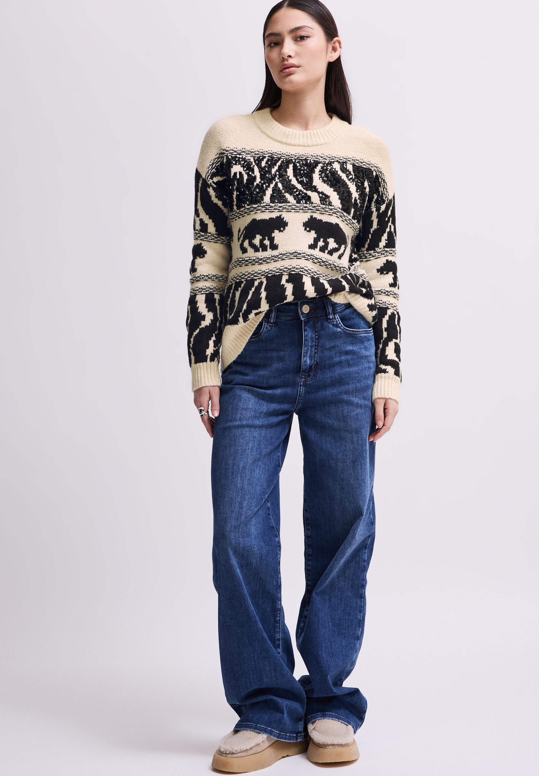 STREET ONE STUDIO Strickpullover mit Muster