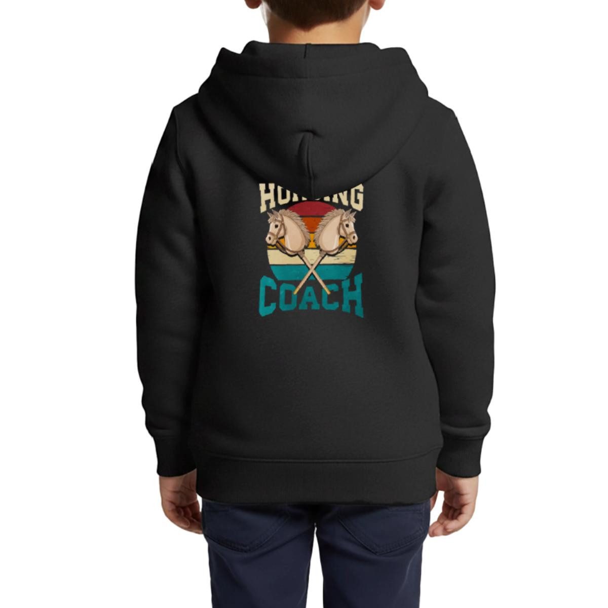 Sweatjacke Hobby Horsing Coach, Steckenpferd Trainer Kinder Premium Organic Zip